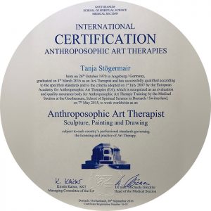Kunst Therapie Atelier | Zertifikat | A. Tanja Stögermair